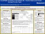 ConstiPatED: Evaluation in the Pediatric ED – Practice Patterns and Trends Amongst Provider Types by Dharshana Krishnaprasadh, Margaret Samberg, Lara Fawaz, Sara Grant, and Margaret Menoch